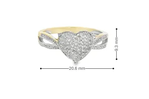 10K Gold 0.15 CTW Diamond Heart Ring