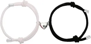 Angyape Matching Bracelets for Boyfriend and Girlfriend, Heart Rope Couple Adjustable Bracelets Small Wrists Bracelets for Teen Girls Jewelry gifts.