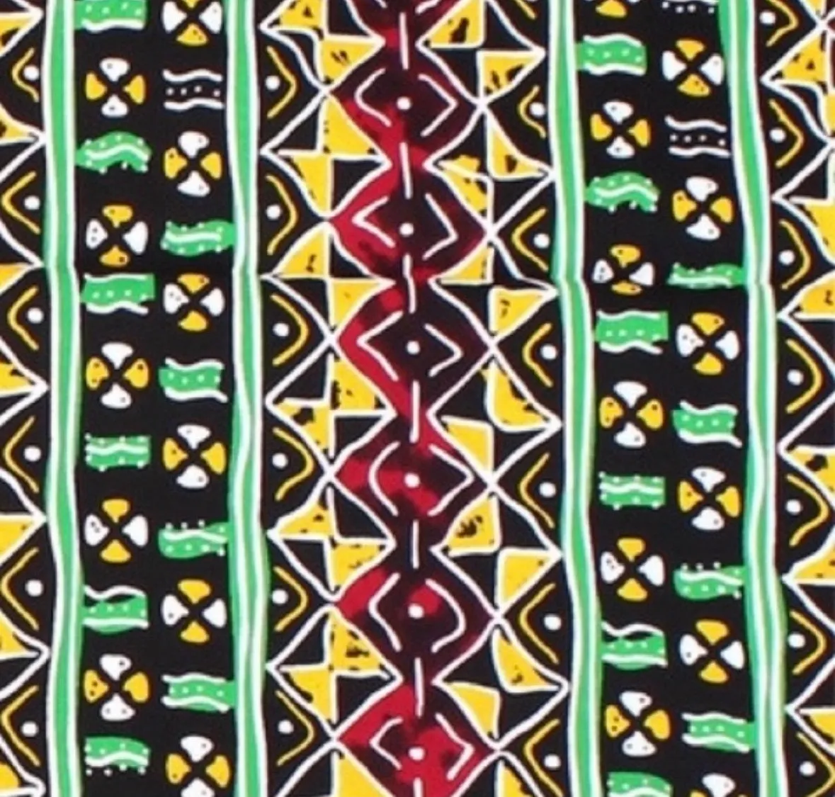 Black African Print Bow Tie