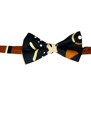 Black African Print Bow Tie