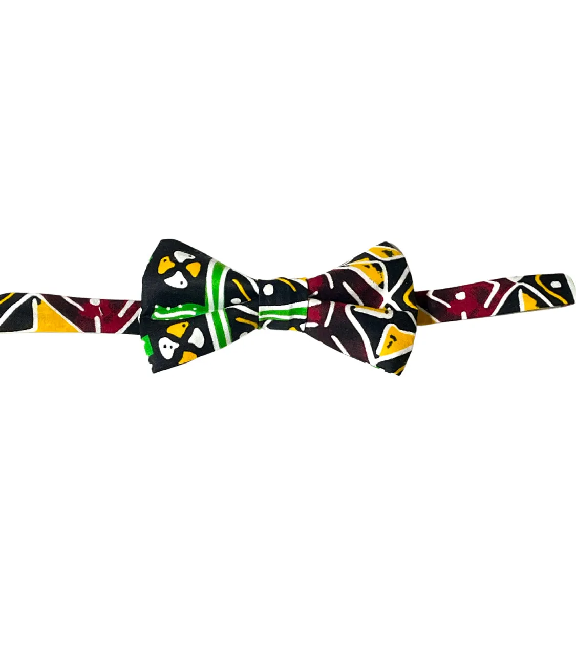 Black African Print Bow Tie