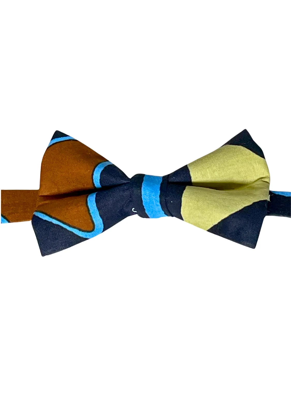 Black African Print Bow Tie
