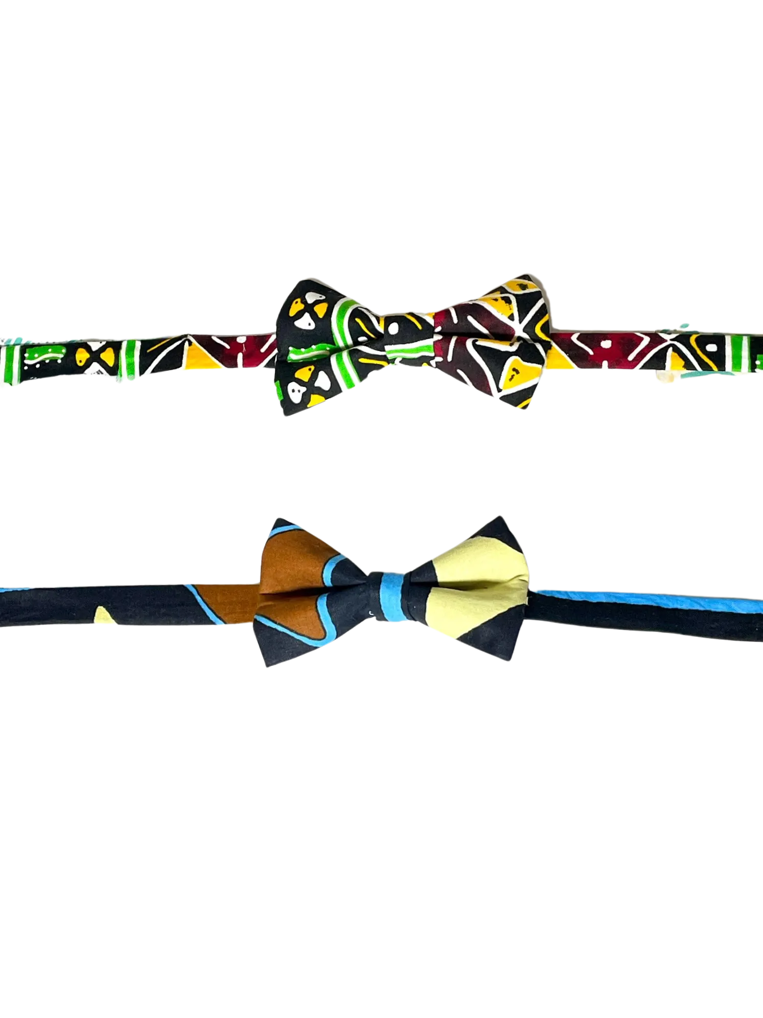 Black African Print Bow Tie