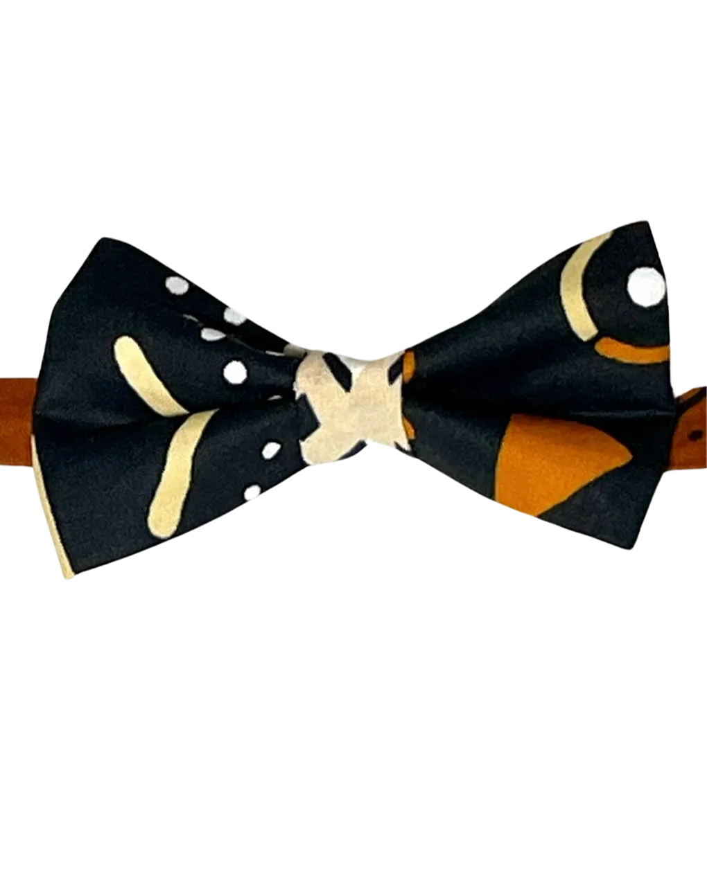 Black African Print Bow Tie