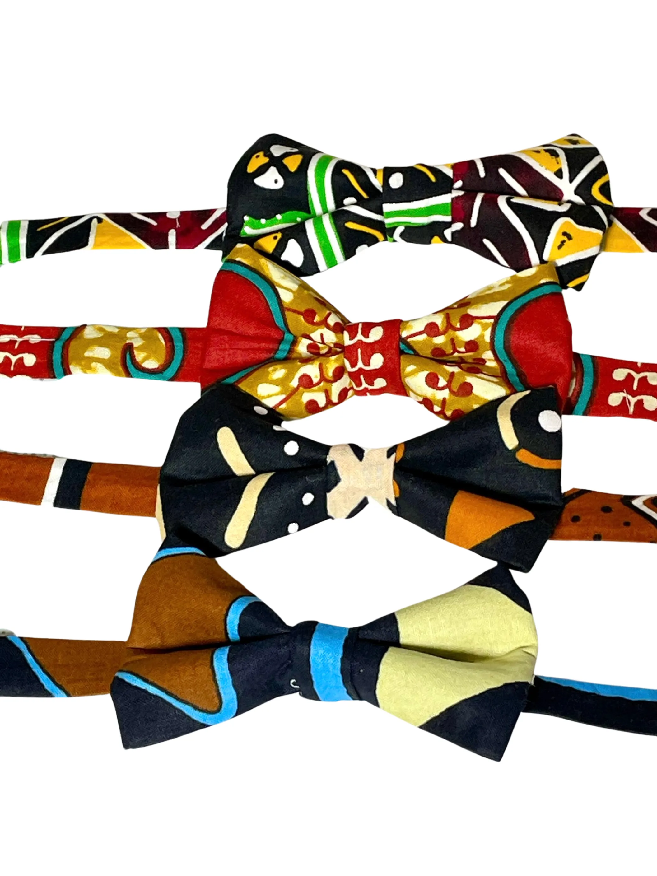 Black African Print Bow Tie