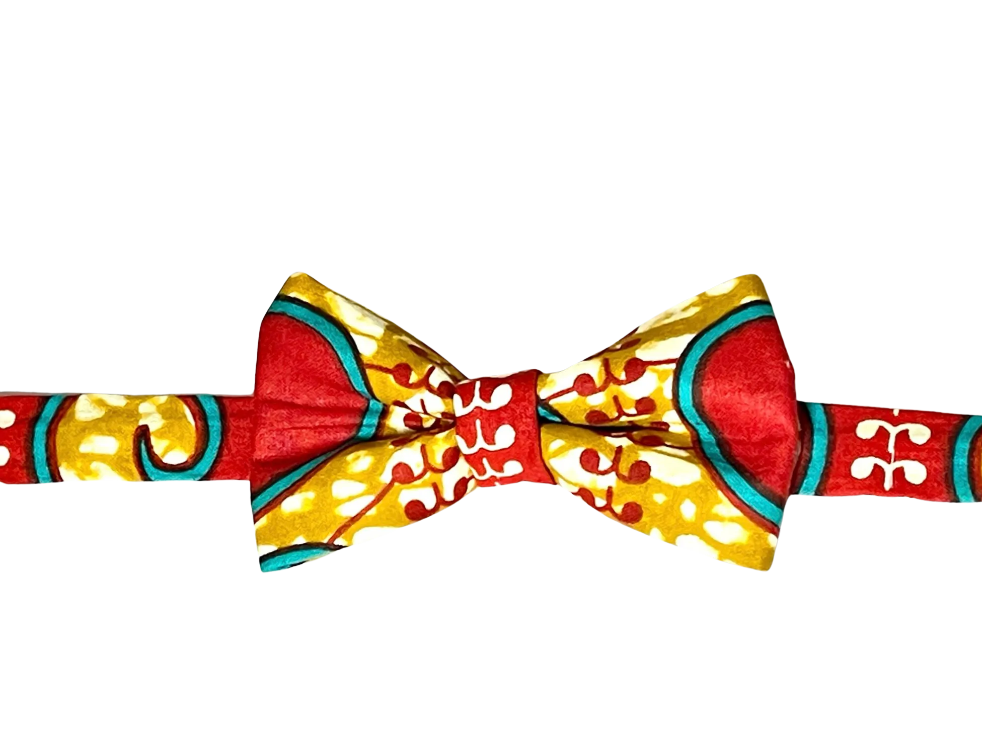 Black African Print Bow Tie