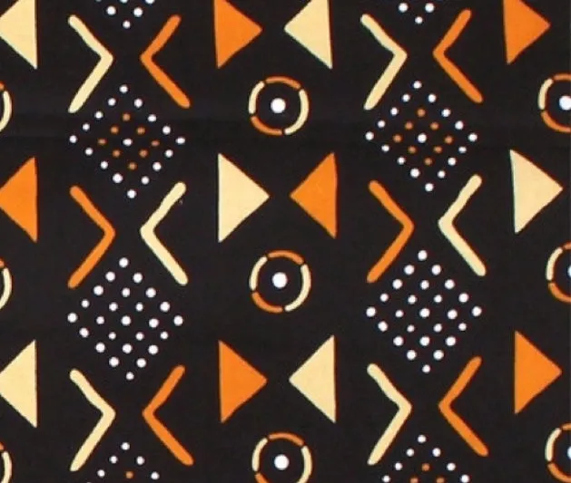 Black African Print Bow Tie