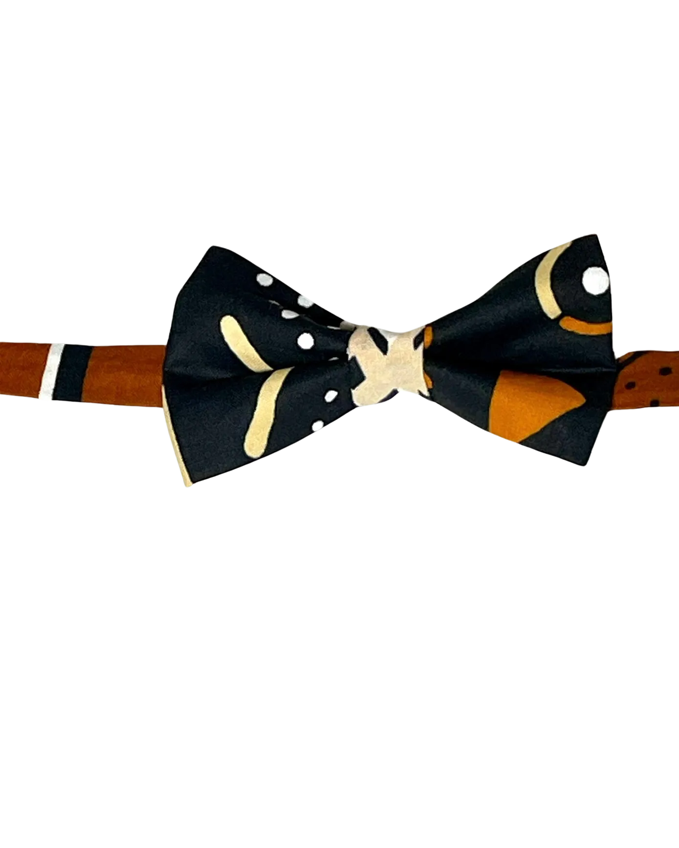 Black African Print Bow Tie