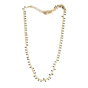 Black Swiss Dot Gold Necklace Black Swiss Dot Gold Necklace