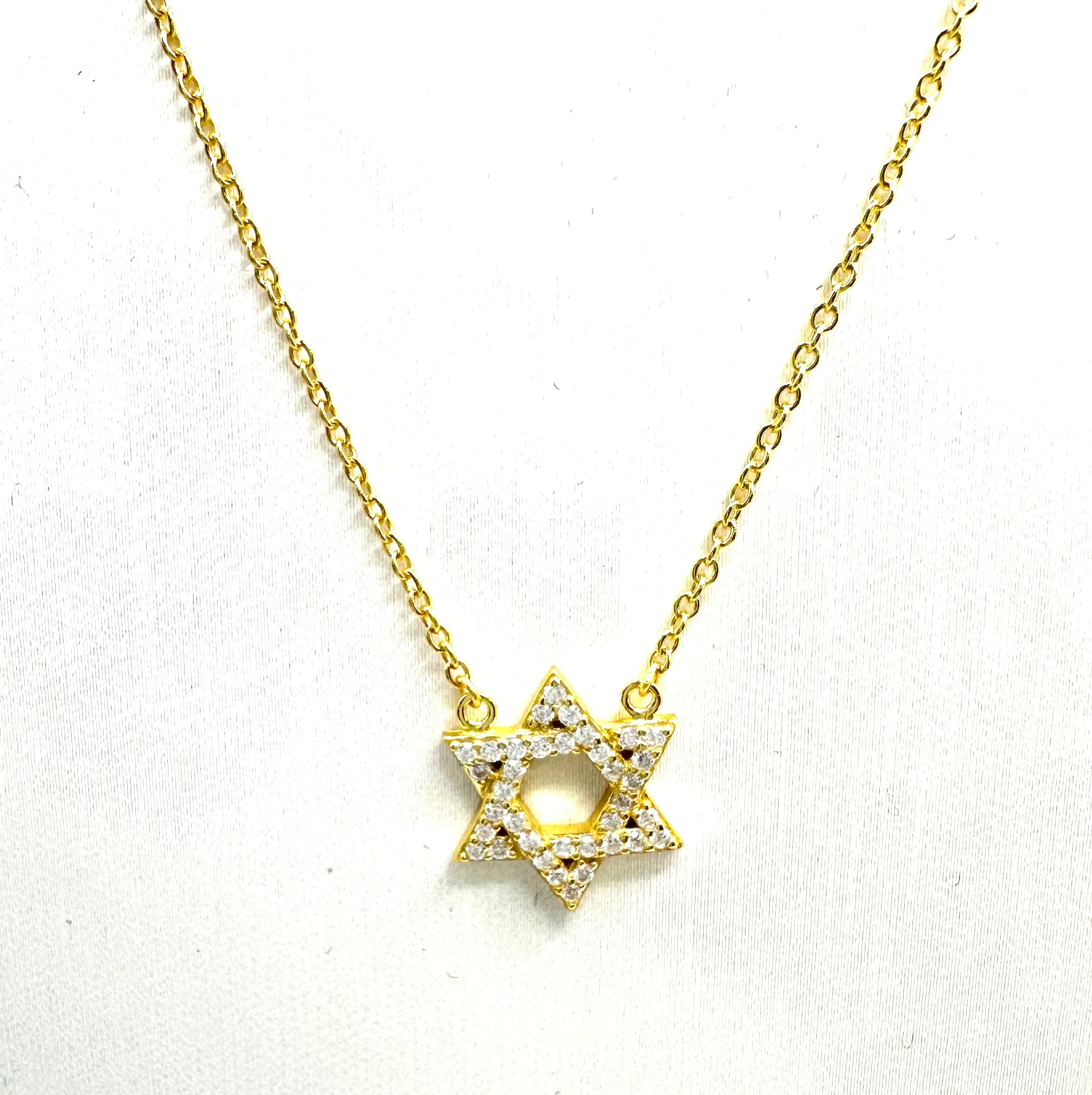 CZ Star of David Necklace