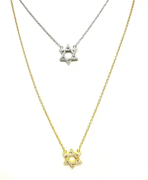 CZ Star of David Necklace