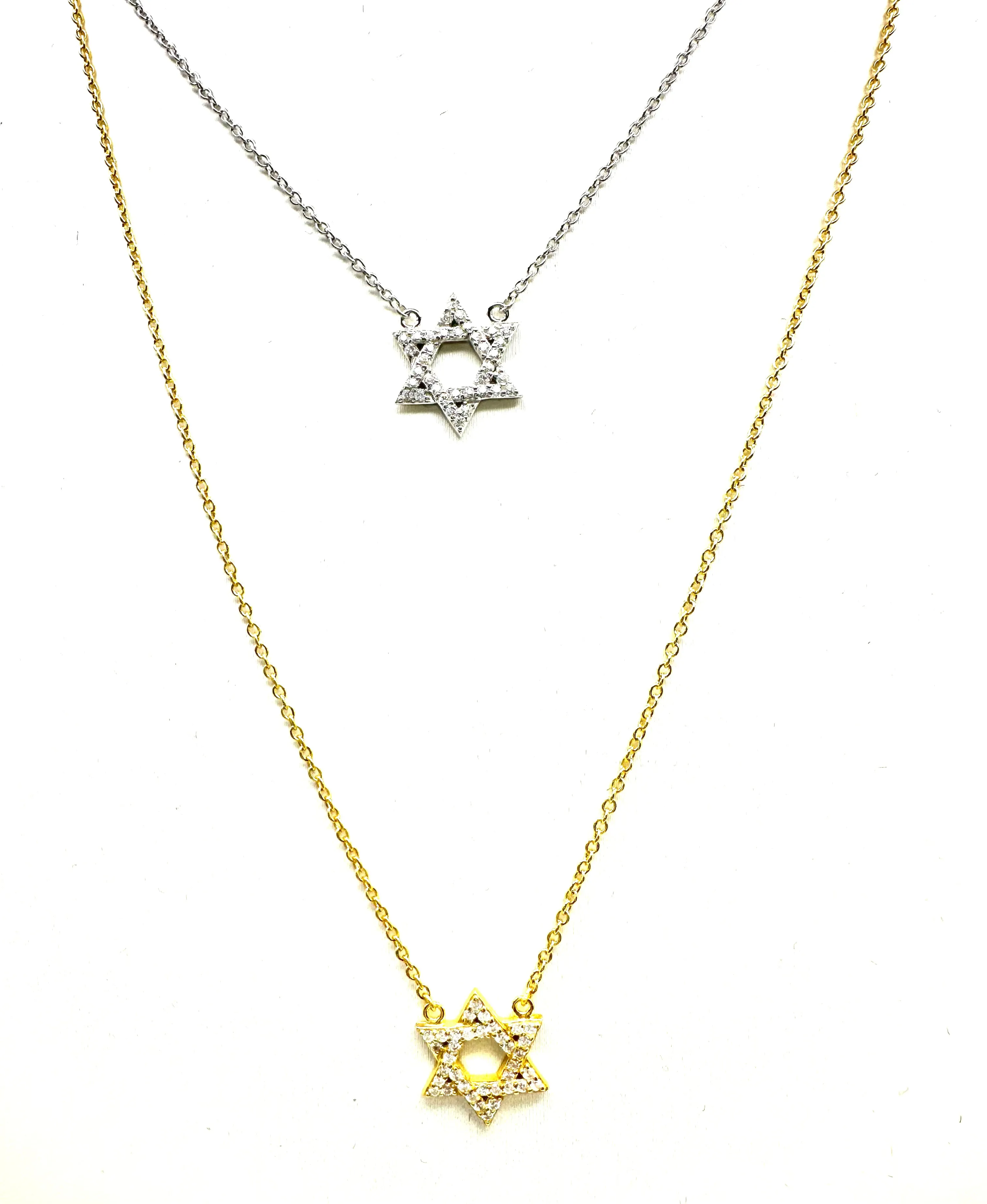 CZ Star of David Necklace