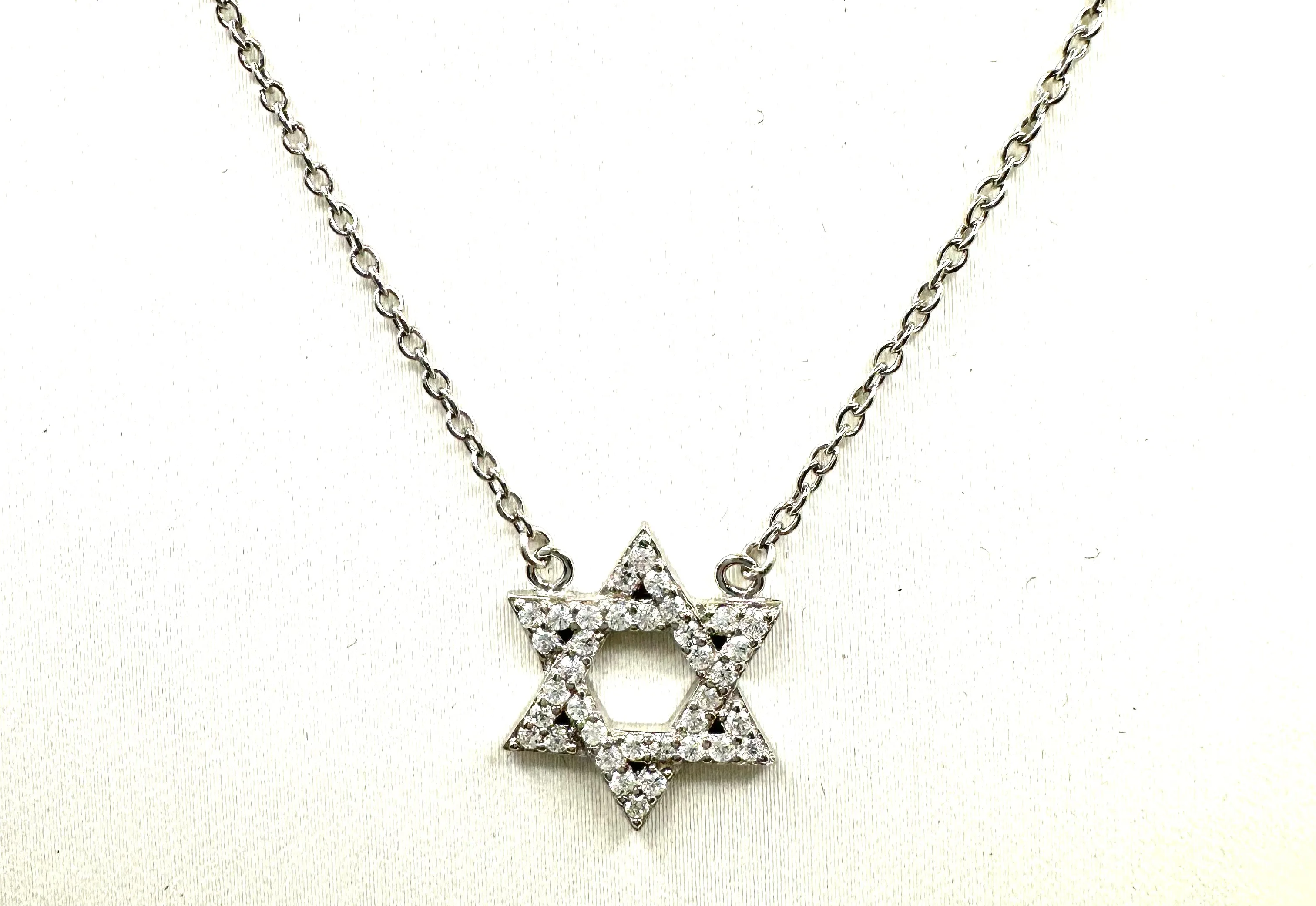 CZ Star of David Necklace