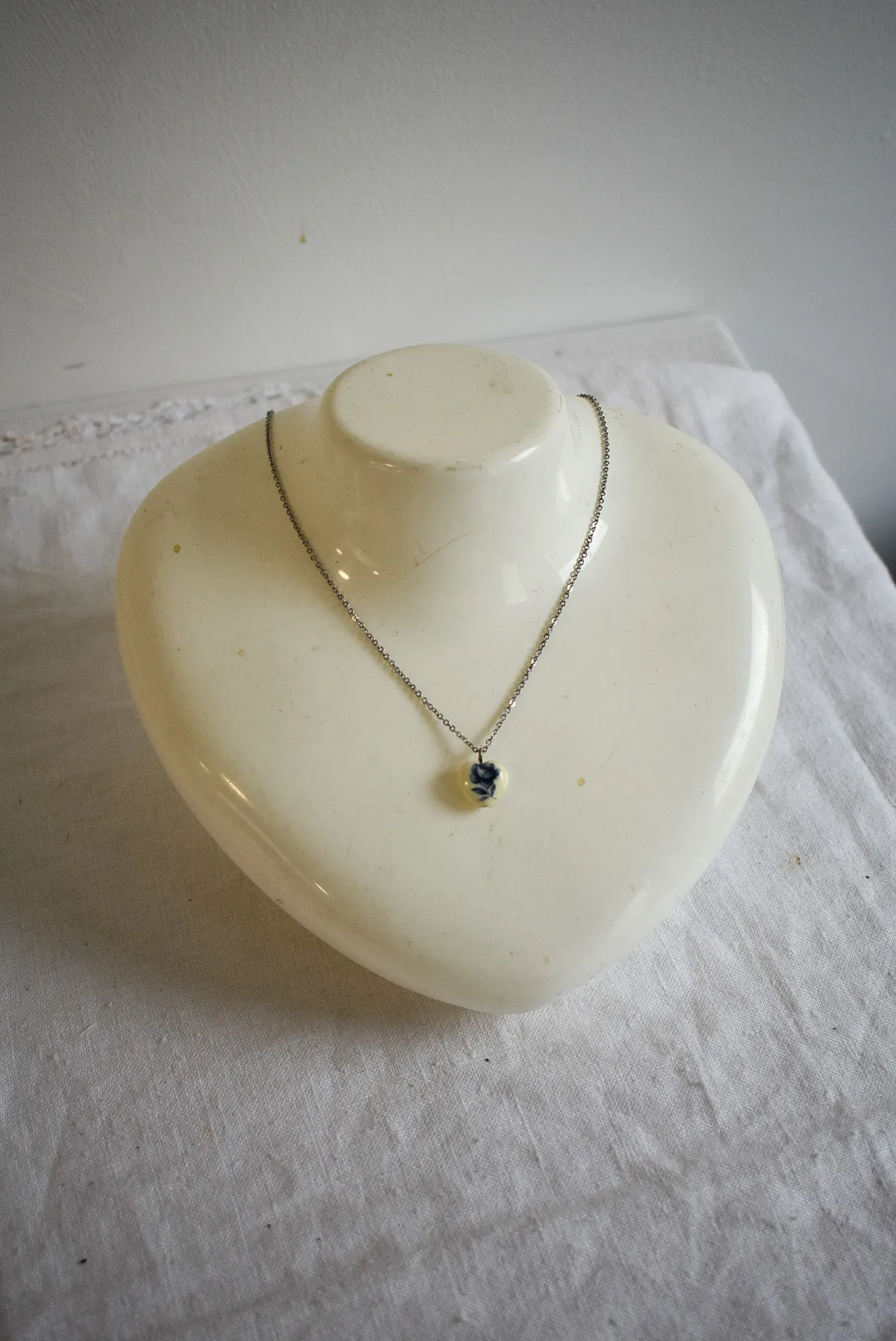 Delicate rose heart necklace
