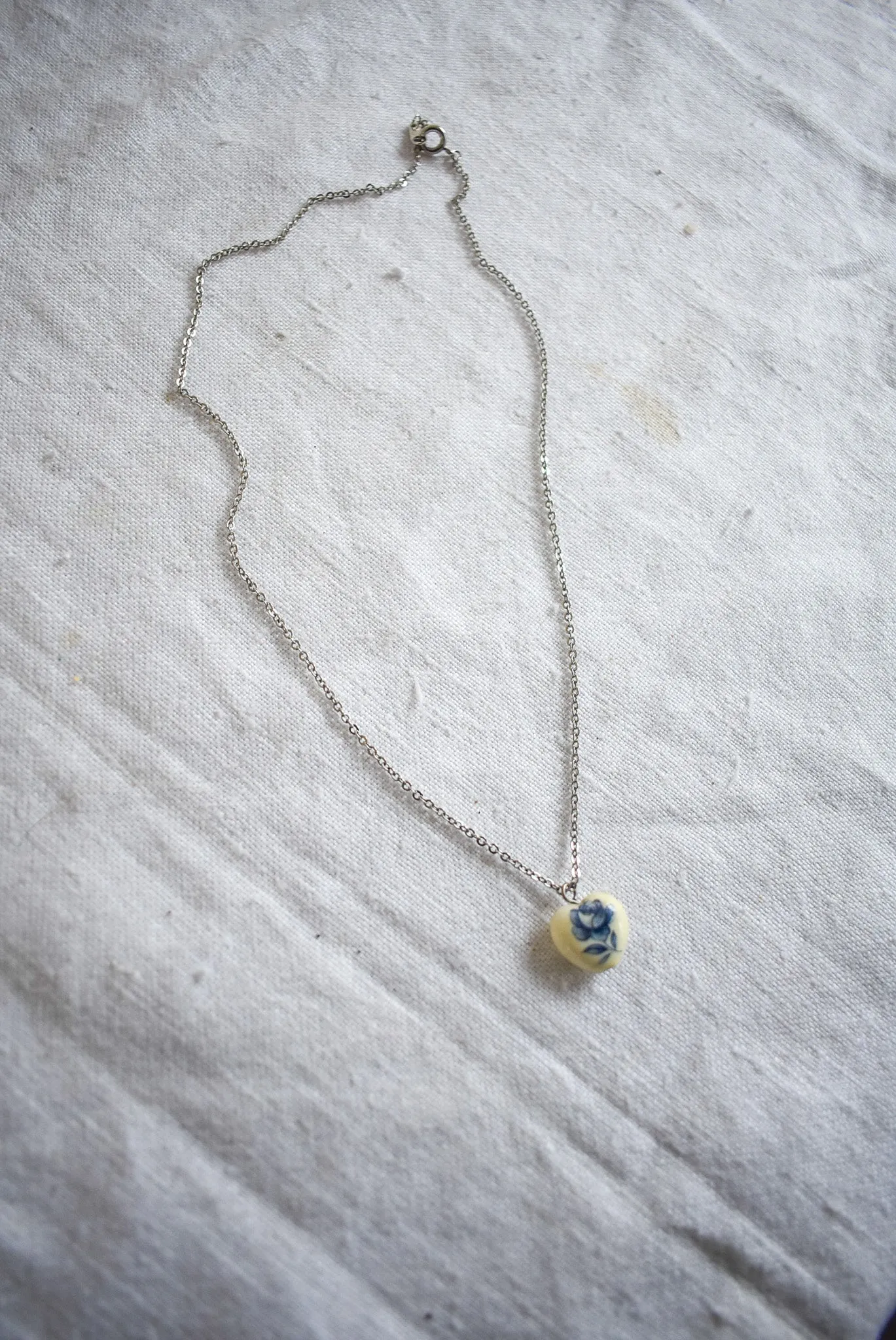 Delicate rose heart necklace