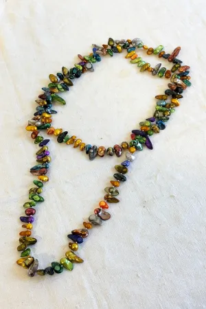 Dyed cultured pearl necklace