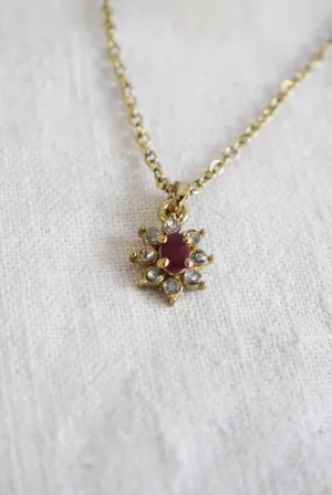 Faux ruby necklace
