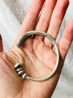Fine Silver Bangle from the Karen Hill Tribe of Thailand. 0284