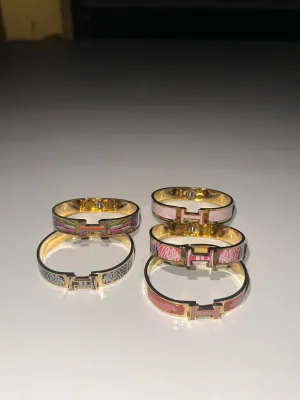 H Multi-Design Gold Bangle