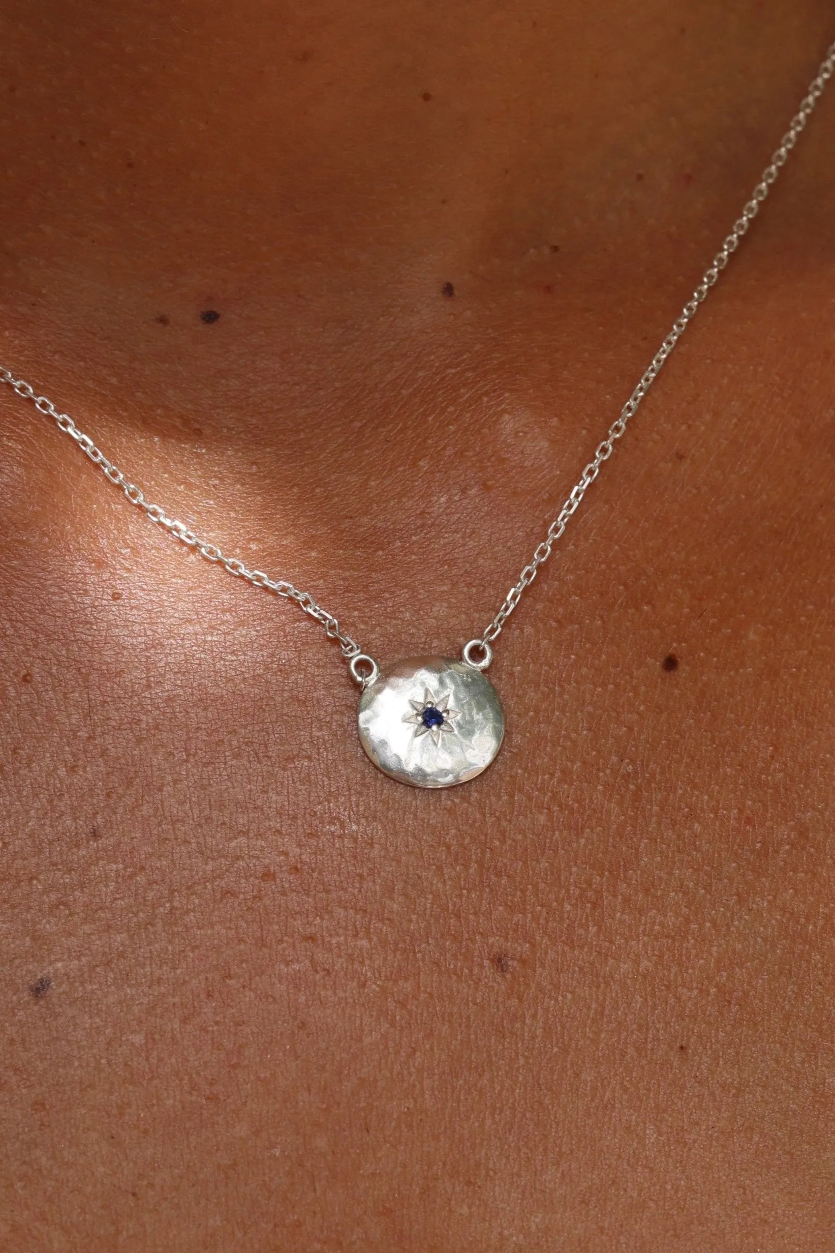 Mia Sapphire Silver Necklace