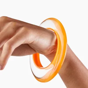 "Tessa" Resin Bangle - Orange