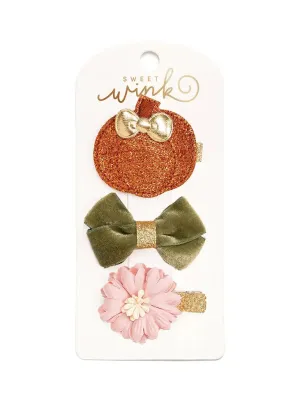 Sweet Wink Pumpkin Clip Set